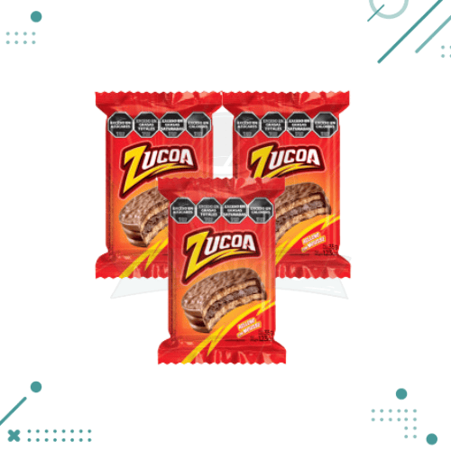 x12 un (3) Alfajor ZUCOA Relleno Con Mousse x35g (Pack x3un) (105g) - Imagen 1