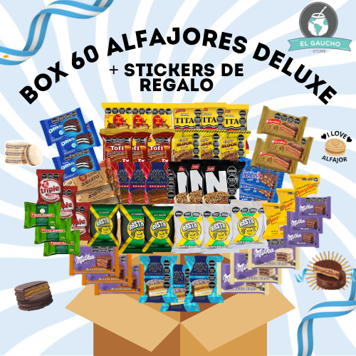BOX NOSTALGICO (17) Box Deluxe, Combo 60 Alfajores + Stickers de Regalo - Imagen 1