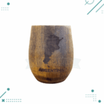 Set 3 Piezas (Latas Yerbera y Azucarera + Mate De Madera) Color Rosa Diseño Argentina - Imagen 5