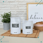 Latas MATERO Yerbera-Azucarera Color Blanco - Imagen 5