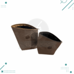 Set 2 Piezas (Azucarera-Yerbera) Cuero Color Marron Oscuro - Imagen 3