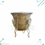 Mate Camionero Forrado Con Pie Trenzado Lonja Liso Aluminio Calabaza