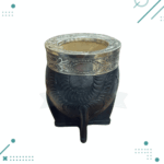 Mate Imperial Cincelado Cuero Tallado Color Negro - Imagen 2