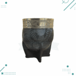 Mate Imperial Cincelado Cuero Tallado Color Negro