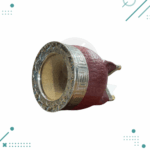 Mate Imperial Cuero Croco Exclusivo Botitas Con Virola CINCELADA de Alpaca, Color MARRON - Imagen 2