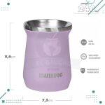 Mate De Acero Inoxidable WATERDOG 240ML Color Lila - Imagen 3