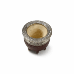 Mate Imperial Cuero Croco Exclusivo, Base Bolitas, Con Virola CINCELADA de Alpaca, Color MARRON - Imagen 2