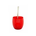 Mate Urbano Plastico + Bombilla Incluida Con Saca Yerba, Color ROJO