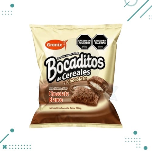 Diseño sin título (15) Bocaditos Granix Rellenos De Chocolate Blanco Bolsa X 180 Gr - Imagen 1