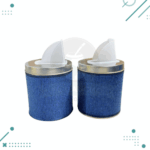 Set Matero Completo Arpillera Color Azul (Matera, Yerbera, Azucarera y Mate) - Imagen 9