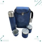 Set Matero Completo Arpillera Color Azul (Matera, Yerbera, Azucarera y Mate) - Imagen 4