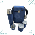 Set Matero Completo Arpillera Color Azul (Matera, Yerbera, Azucarera y Mate) - Imagen 4