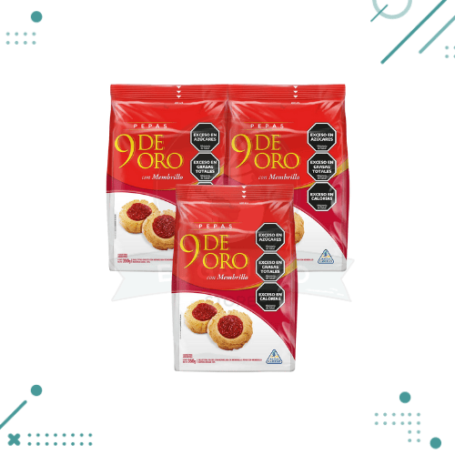 Diseño sin título - 2025-10-22T121312.251 Pepas Membrillo 9 de Oro 350Gr (Pack x3un) (1,050) - Imagen 1