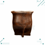 Mate Camionero Liso Aluminio Algarrobo Color Marron (10x9cm aprox.) + bombilla de regalo