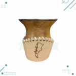 Mate Calabaza Con Base Cuero Vaqueta (Mapa Argentina) (10x10cm aprox.)