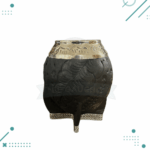 Mate Torpedo Calabaza Cincelado Cuero Tallado Color NEGRO (12x9cm aprox.)