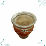 Mate Calabaza Cincelado Con Base Alpaca Doble Fleje (9x9cm aprox.) - Imagen 2