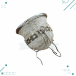 Mate Calabaza Tejido En Tiento Con Pie De Aluminio (10x10cm aprox.) - Imagen 3