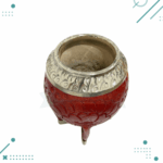 Mate Torpedo Calabaza Cincelado Cuero Tallado Color Marron (14x9cm aprox.) - Imagen 2