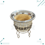 Mate Calabaza Tejido En Tiento Con Pie De Aluminio (10x10cm aprox.) - Imagen 2