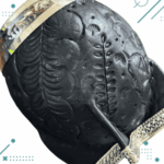 Mate Torpedo Calabaza Cincelado Cuero Tallado Color NEGRO (12x9cm aprox.) - Imagen 7