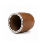 Mate Salteño Algarrobo Borde Alpaca (9x7cm aprox.) - Imagen 4