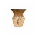 Mate Calabaza Con Base Cuero Vaqueta (Mapa Argentina) (10x10cm aprox.)