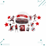 Escenografia para Fiestas (tortas o cupcakes) River Plate (15 PIEZAS)