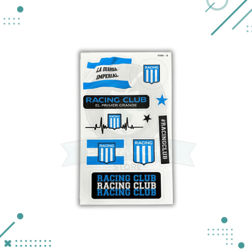 Diseño sin título - 2025-11-27T133500.257 Plancha Variedad De stickers (Racing Club) - Imagen 1