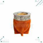 Mate Imperial Calabaza, Cuero Gamuzado 12x10cm aprox. (Color Naranja)