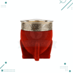 Mate Imperial Calabaza, Cuero Gamuzado 12x10cm aprox. (Color Rojo)