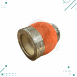 Mate Roma Calabaza y Alpaza, Cuero Gamuzado Naranja (10x10cm aprox.) - Imagen 3