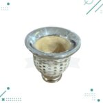 Mate Camionero Forrado y Trenzado en Lonja Lisa, Virola y Base de Acero (11x11cm aprox.) - Imagen 3