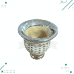 Mate Camionero Forrado y Trenzado en Lonja Lisa, Virola y Base de Acero (11x11cm aprox.) - Imagen 3