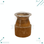 Mate Criollo Calabaza con Virola de Alpaca Cincelada + Base de Cuero (10x10cm aprox.)