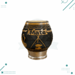 Mate Coco Pie De Hierro, Tallado Calabaza Diseño Gaucho (10x8cm aprox.)