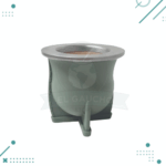 Mate Camionero Nativo, Termico de Pvc con Virola de Acero VERDE MUSGO (10x10cm aprox.)