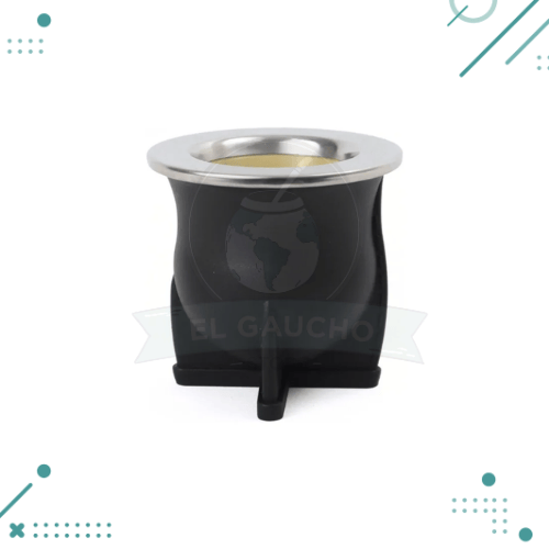 Diseño sin título - 2025-11-28T130939.639 Mate Camionero Nativo, Termico de Pvc con Virola de Acero COLOR NEGRO (10x10cm aprox.) - Imagen 1