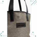 Bolso Matero Premium, Cuero y Arpillera, con Broche y Division (Color Gris) - Imagen 7