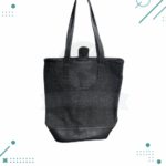 Bolso Matero Premium, Cuero y Arpillera, con Broche y Division (Color Negro) - Imagen 6