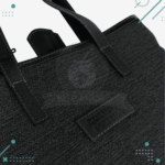 Bolso Matero Premium, Cuero y Arpillera, con Broche y Division (Color Negro) - Imagen 5