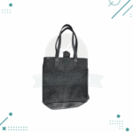 Bolso Matero Premium, Cuero y Arpillera, con Broche y Division (Color Negro) - Imagen 4