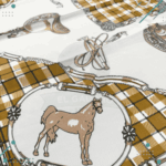 Pañuelo para el cuello FRATELLO (4 caballos) (Blanco y Beige) - Imagen 3