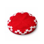 Boina De Hilo Vuelo 32cm, Guarda Pampa Beret Gaucho Style Classic color ROJO Y BLANCO