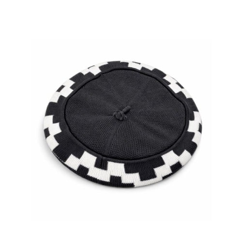 Diseño sin título (69) Boina De Hilo Vuelo 32cm, Guarda Pampa Beret Gaucho Style Classic COLOR NEGRO - Imagen 1