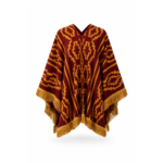 Poncho Calidad PREMIUM Argentino Con Hilo, Color Bordo Y Diseño Tradicional Color Beige