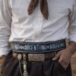 Faja Gaucho - Cinto N°6 (Aprox 3mts) Diseño Argentina (Color Negro) - Imagen 2