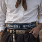 Faja Gaucho - Cinto N°6 (Aprox 3mts) Diseño Argentina (Color Negro) - Imagen 2