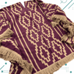 Poncho Calidad PREMIUM Argentino Con Hilo, Color Bordo Y Diseño Tradicional Color Beige - Imagen 4