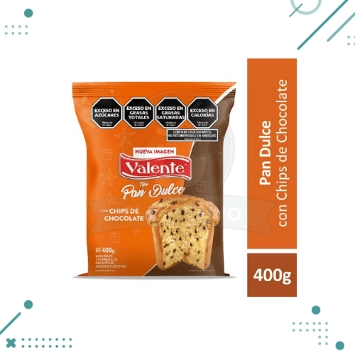 Pan dulce Valente, con Chips de Chocolate x400g
